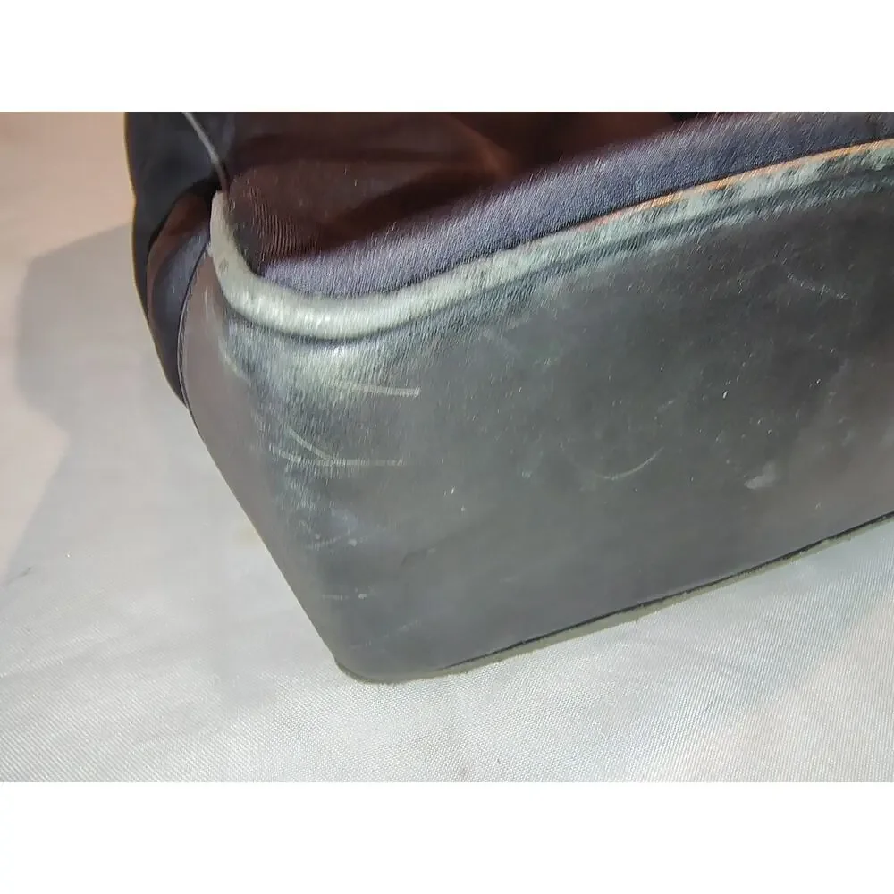 Vintage Coach Neo Fabric Leather Trim Shoulder Bag Purse Black